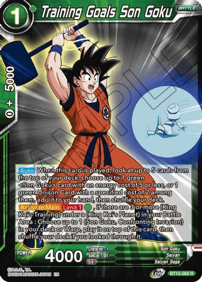 Training Goals Son Goku (BT15-069) [Saiyan Showdown] | Event Horizon Hobbies CA