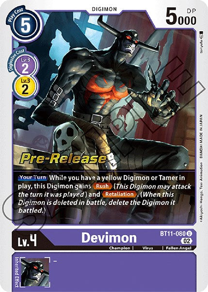 Devimon [BT11-080] [Dimensional Phase Pre-Release Promos] | Event Horizon Hobbies CA