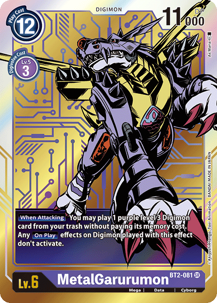 MetalGarurumon [BT2-081] (Alternate Art) [Release Special Booster Ver.1.0] | Event Horizon Hobbies CA