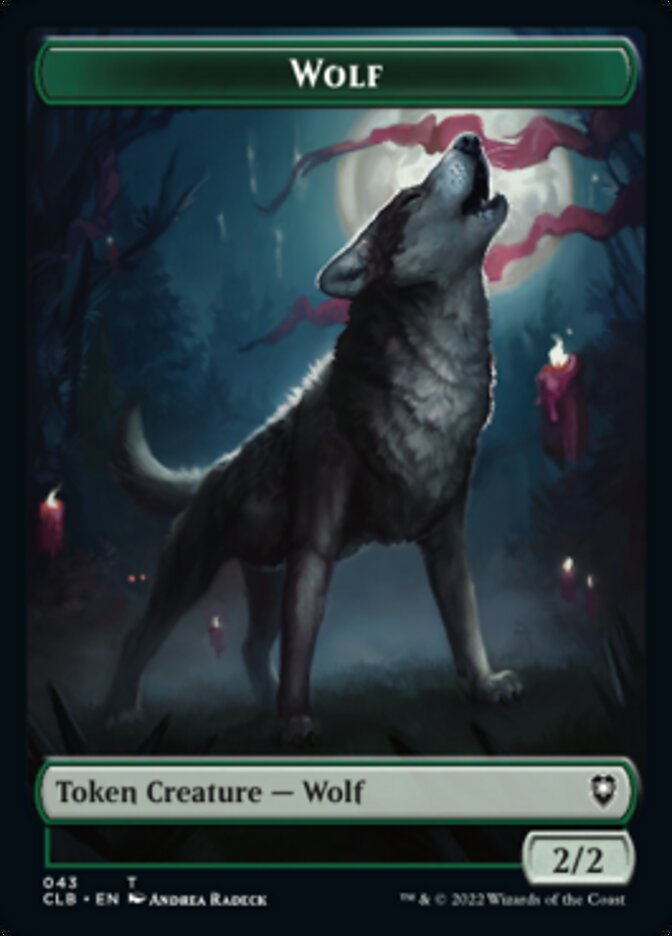 Wolf // Insect Double-sided Token [Commander Legends: Battle for Baldur's Gate Tokens] | Event Horizon Hobbies CA