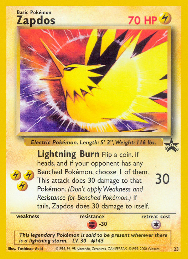 Zapdos (23) [Wizards of the Coast: Black Star Promos] | Event Horizon Hobbies CA