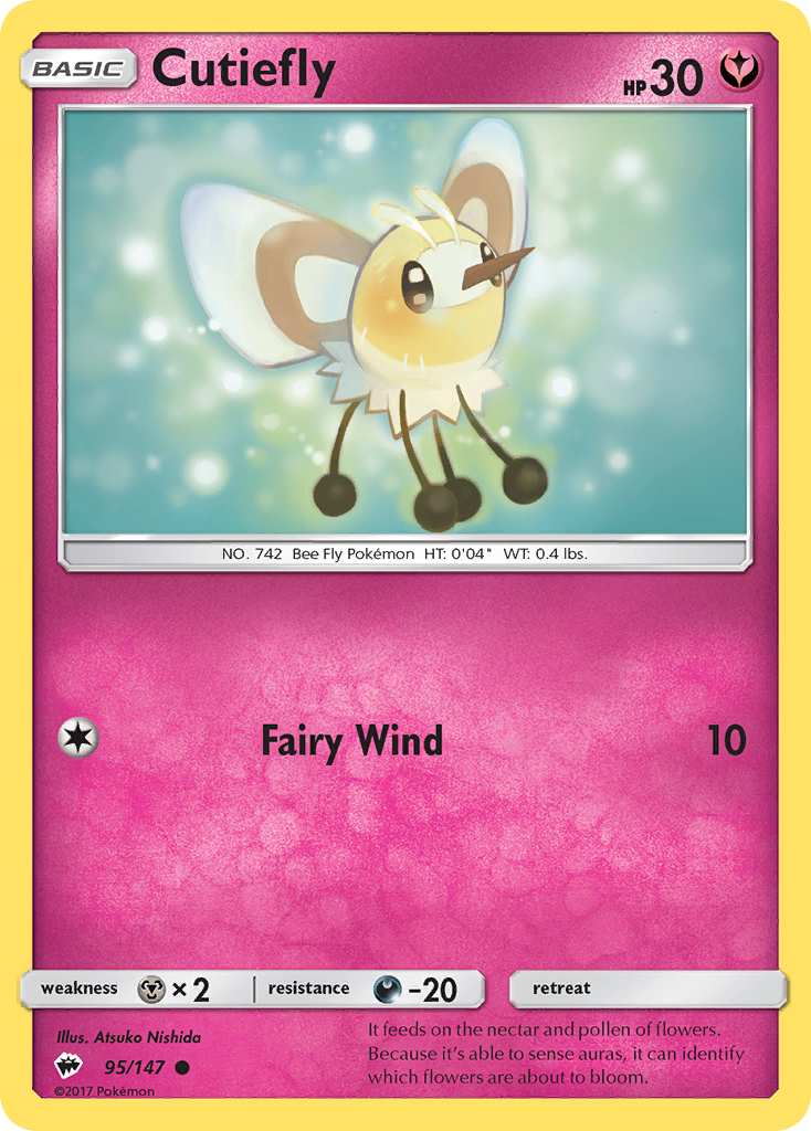 Cutiefly (95/147) [Sun & Moon: Burning Shadows] | Event Horizon Hobbies CA