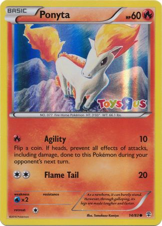 Ponyta (14/83) (Toys R Us Promo) [XY: Generations] | Event Horizon Hobbies CA