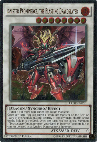 Ignister Prominence, the Blasting Dracoslayer [CORE-EN050] Ultimate Rare | Event Horizon Hobbies CA