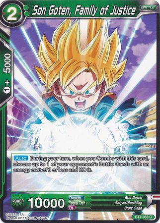 Son Goten, Family of Justice (BT1-063) [Galactic Battle] | Event Horizon Hobbies CA