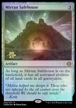 Mirran Safehouse [Phyrexia: All Will Be One Prerelease Promos] | Event Horizon Hobbies CA