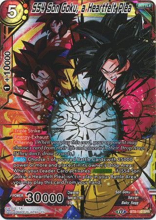 SS4 Son Goku, a Heartfelt Plea (SPR) (BT8-110) [Malicious Machinations] | Event Horizon Hobbies CA