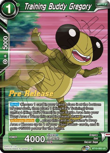 Training Buddy Gregory (BT15-083) [Saiyan Showdown Prerelease Promos] | Event Horizon Hobbies CA