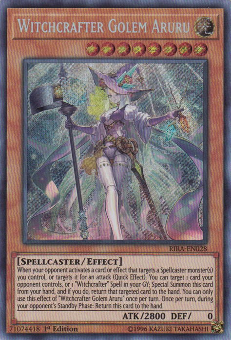 Witchcrafter Golem Aruru [RIRA-EN028] Secret Rare | Event Horizon Hobbies CA