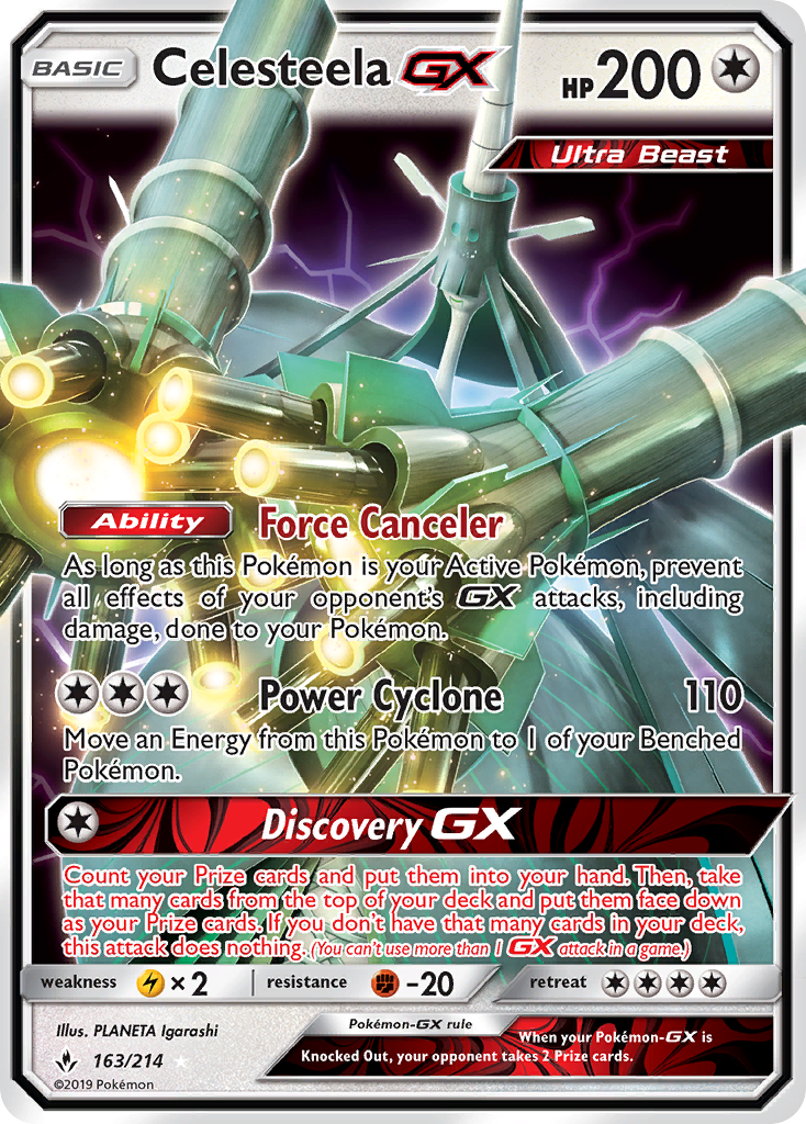 Celesteela GX (163/214) [Sun & Moon: Unbroken Bonds] | Event Horizon Hobbies CA