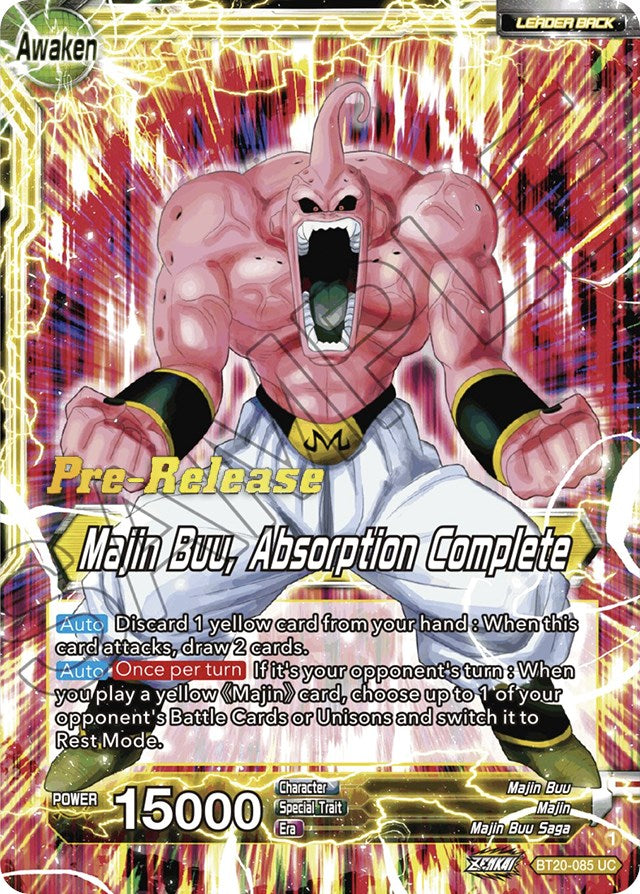 Majin Buu // Majin Buu, Absorption Complete (BT20-085) [Power Absorbed Prerelease Promos] | Event Horizon Hobbies CA