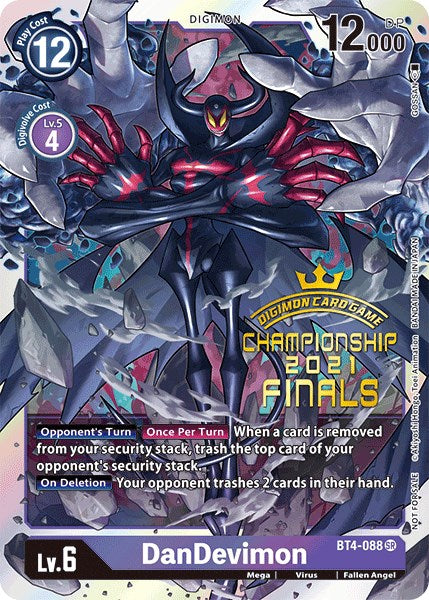 DanDevimon [BT4-088] (2021 Championship Finals Event Pack Alt-Art Gold Stamp Set) [Great Legend Promos] | Event Horizon Hobbies CA