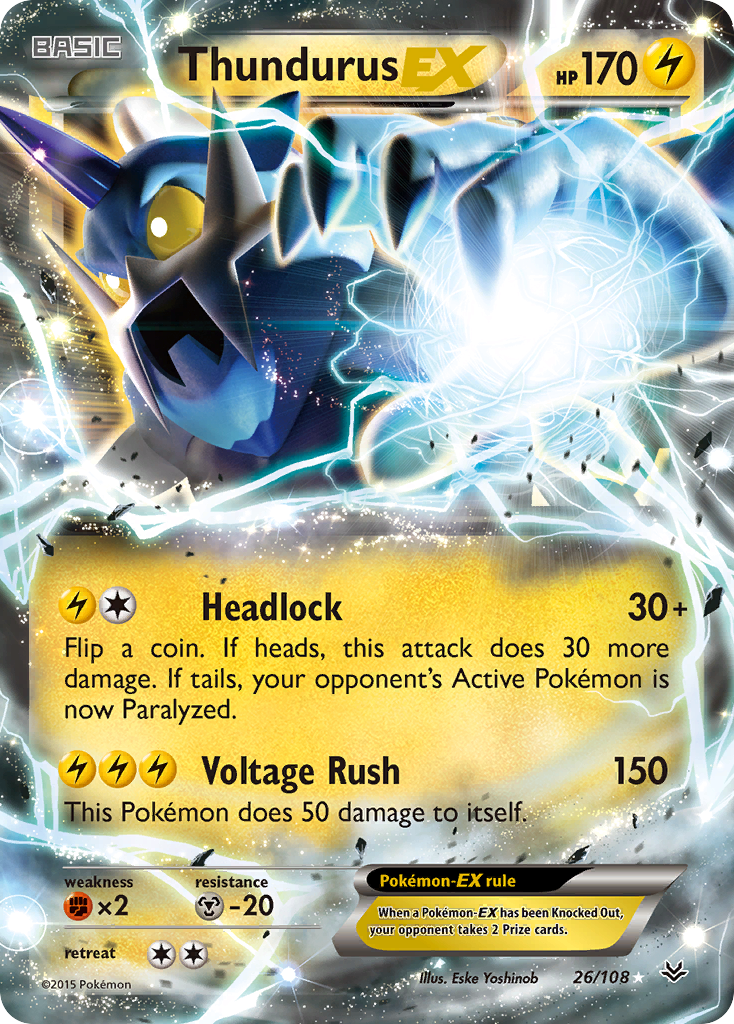 Thundurus EX (26/108) [XY: Roaring Skies] | Event Horizon Hobbies CA