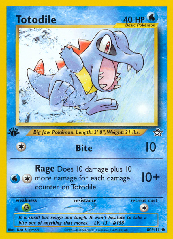 Totodile (80/111) [Neo Genesis 1st Edition] | Event Horizon Hobbies CA