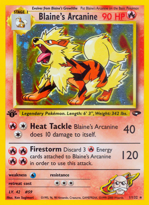 Blaine's Arcanine (1/132) [Gym Challenge 1st Edition] | Event Horizon Hobbies CA