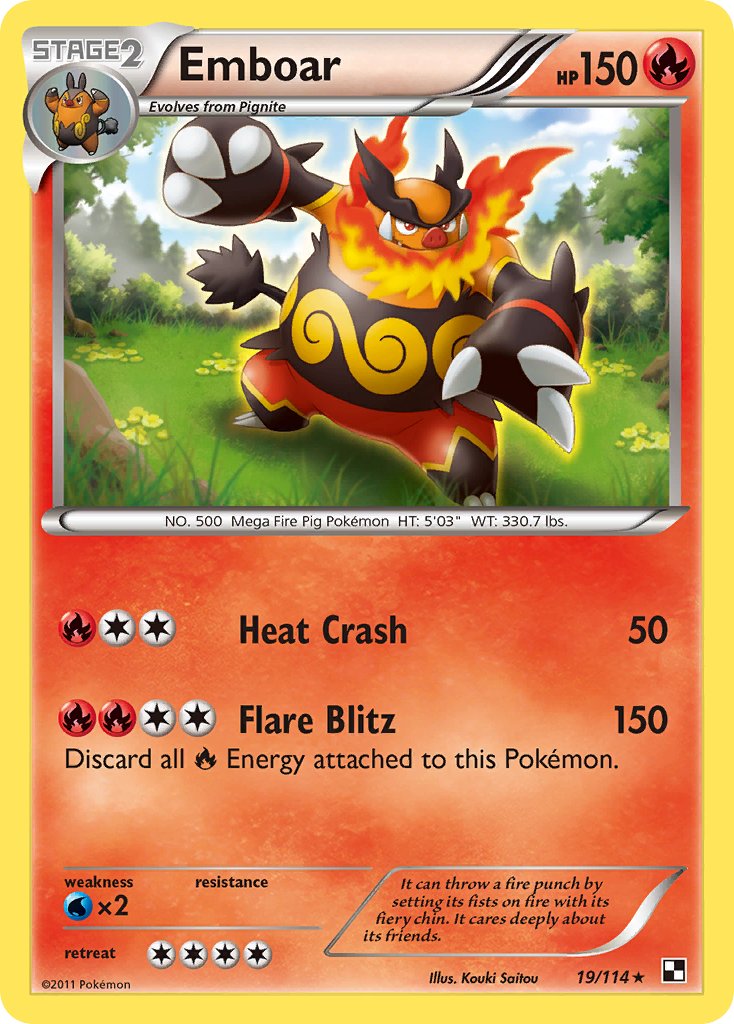 Emboar (19/114) (Theme Deck Exclusive) [Black & White: Base Set] | Event Horizon Hobbies CA