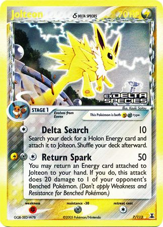 Jolteon (7/113) (Delta Species) (Stamped) [EX: Delta Species] | Event Horizon Hobbies CA