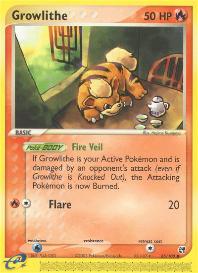 Growlithe (65/100) [EX: Sandstorm] | Event Horizon Hobbies CA