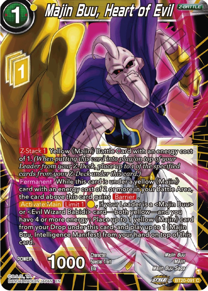 Majin Buu, Heart of Evil (BT20-091) [Power Absorbed]