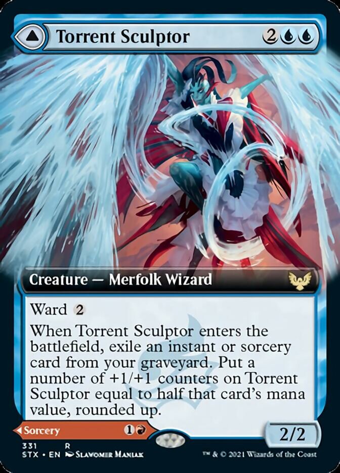 Torrent Sculptor // Flamethrower Sonata (Extended) [Strixhaven: School of Mages] | Event Horizon Hobbies CA