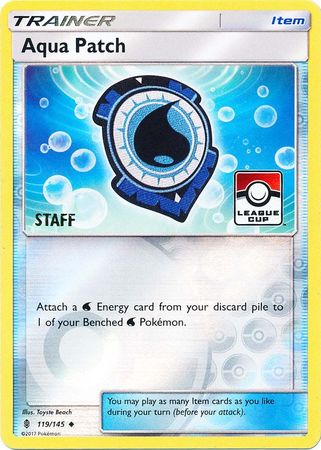 Aqua Patch (119/145) (League Promo Staff) [Sun & Moon: Guardians Rising] | Event Horizon Hobbies CA