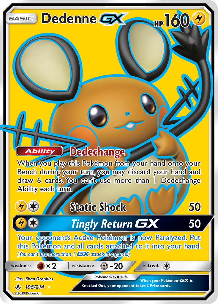 Dedenne GX (195/214) [Sun & Moon: Unbroken Bonds] | Event Horizon Hobbies CA