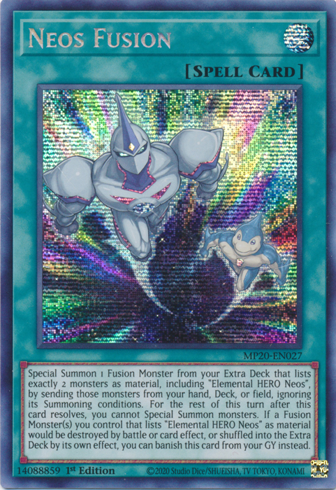 Neos Fusion [MP20-EN027] Prismatic Secret Rare | Event Horizon Hobbies CA