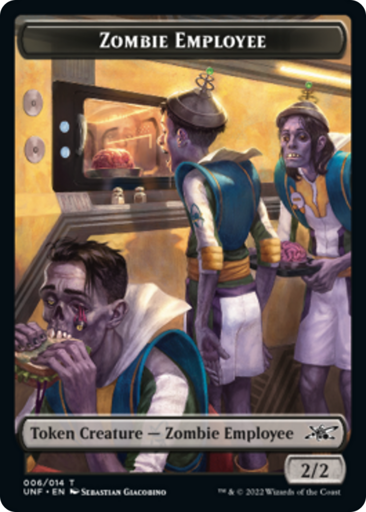 Zombie Employee // Balloon Double-sided Token [Unfinity Tokens] | Event Horizon Hobbies CA