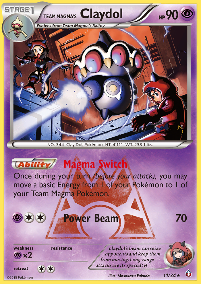 Team Magma's Claydol (11/34) [XY: Double Crisis] | Event Horizon Hobbies CA