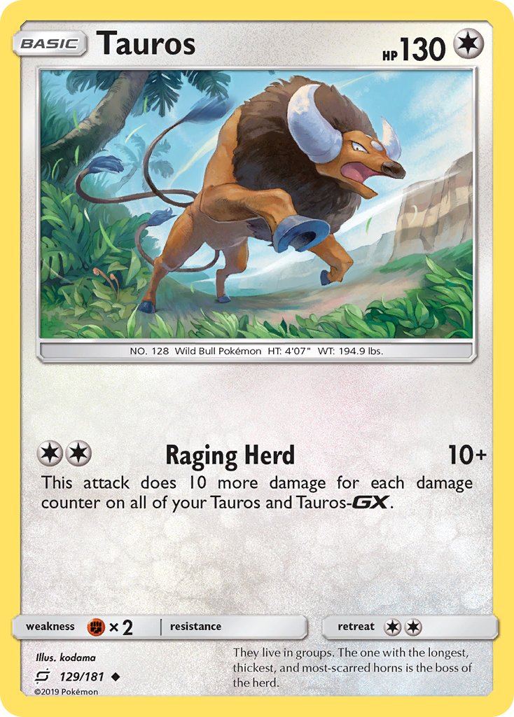 Tauros (129/181) [Sun & Moon: Team Up] | Event Horizon Hobbies CA