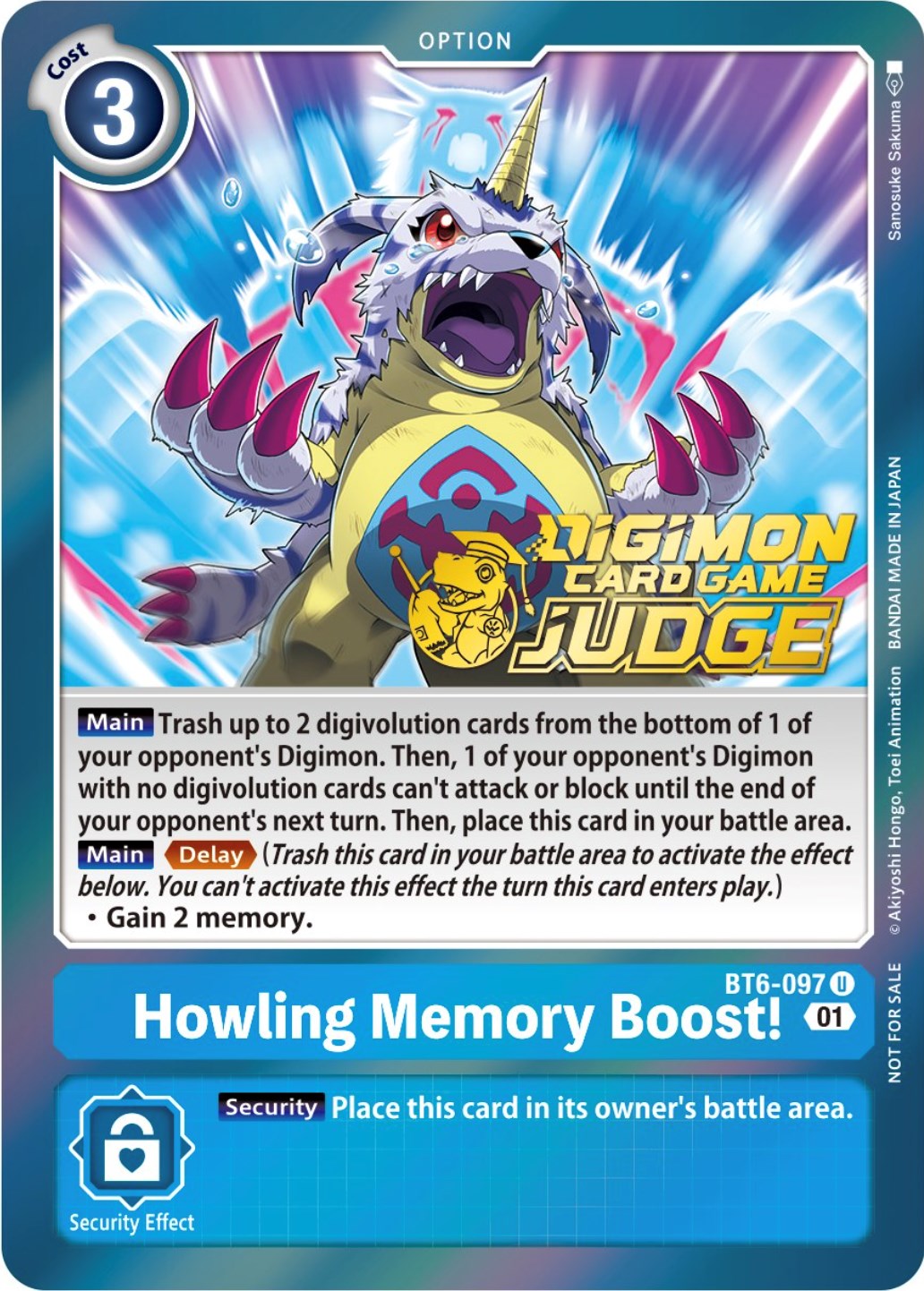 Howling Memory Boost! [BT6-097] (Judge Pack 3) [Double Diamond Promos] | Event Horizon Hobbies CA