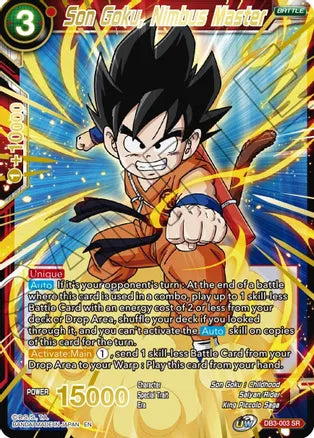 Son Goku, Nimbus Master (Gold Stamped) (DB3-003) [Mythic Booster] | Event Horizon Hobbies CA