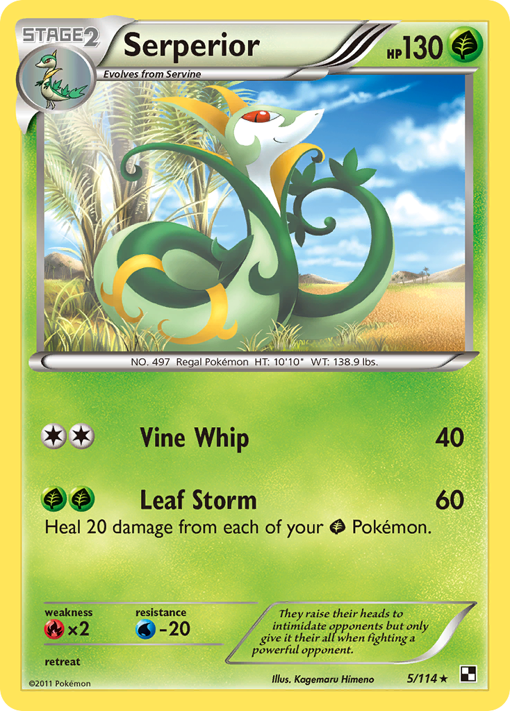 Serperior (5/114) (Green Tornado) (Theme Deck Exclusive) [Black & White: Base Set] | Event Horizon Hobbies CA