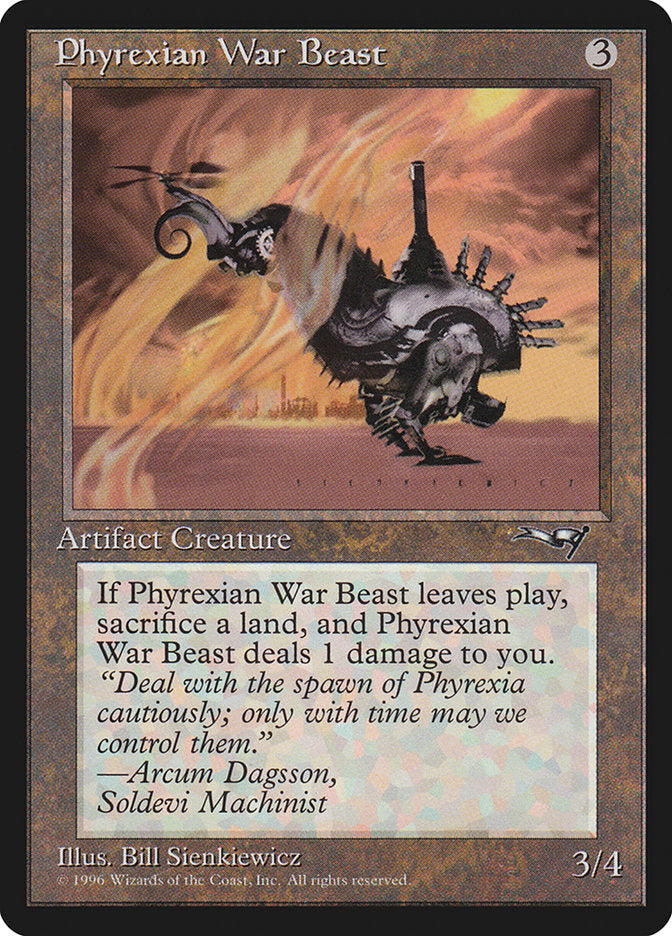 Phyrexian War Beast (Signature on Right) [Alliances] | Event Horizon Hobbies CA