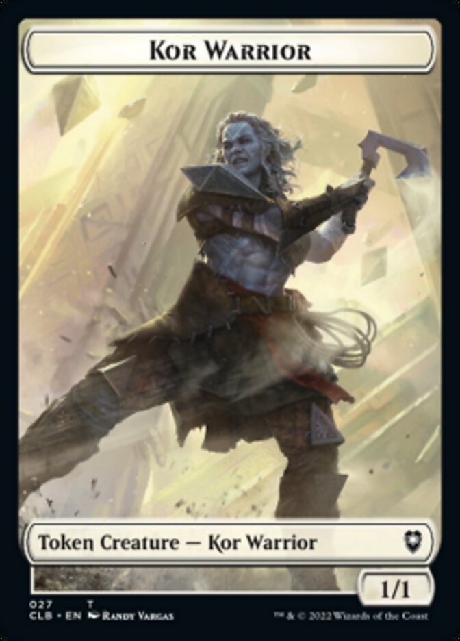 Kor Warrior // Wizard Double-sided Token [Commander Legends: Battle for Baldur's Gate Tokens] | Event Horizon Hobbies CA