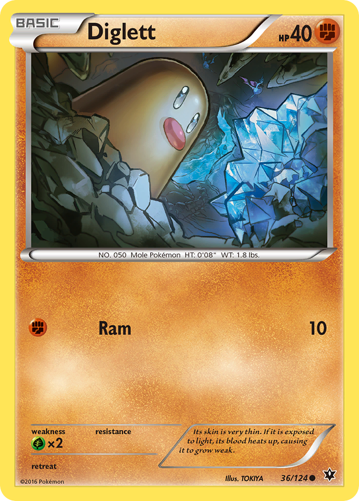 Diglett (36/124) [XY: Fates Collide] | Event Horizon Hobbies CA