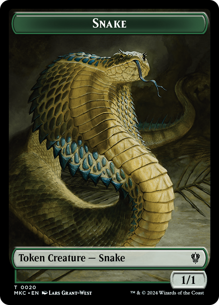 Snake // Morph Double-Sided Token [Murders at Karlov Manor Commander Tokens] | Event Horizon Hobbies CA