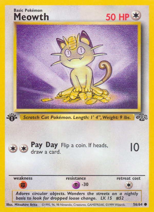 Meowth (56/64) [Jungle 1st Edition] | Event Horizon Hobbies CA