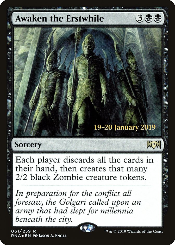 Awaken the Erstwhile [Ravnica Allegiance Prerelease Promos] | Event Horizon Hobbies CA