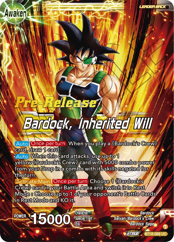 Bardock's Crew // Bardock, Inherited Will (BT18-089) [Dawn of the Z-Legends Prerelease Promos] | Event Horizon Hobbies CA