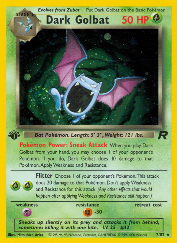 Dark Golbat (7/82) [Team Rocket 1st Edition] | Event Horizon Hobbies CA