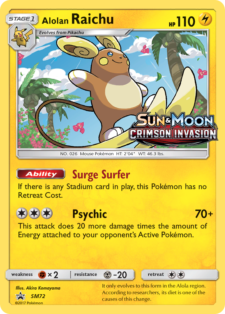 Alolan Raichu (SM72) (Prerelease Promo) [Sun & Moon: Black Star Promos] | Event Horizon Hobbies CA