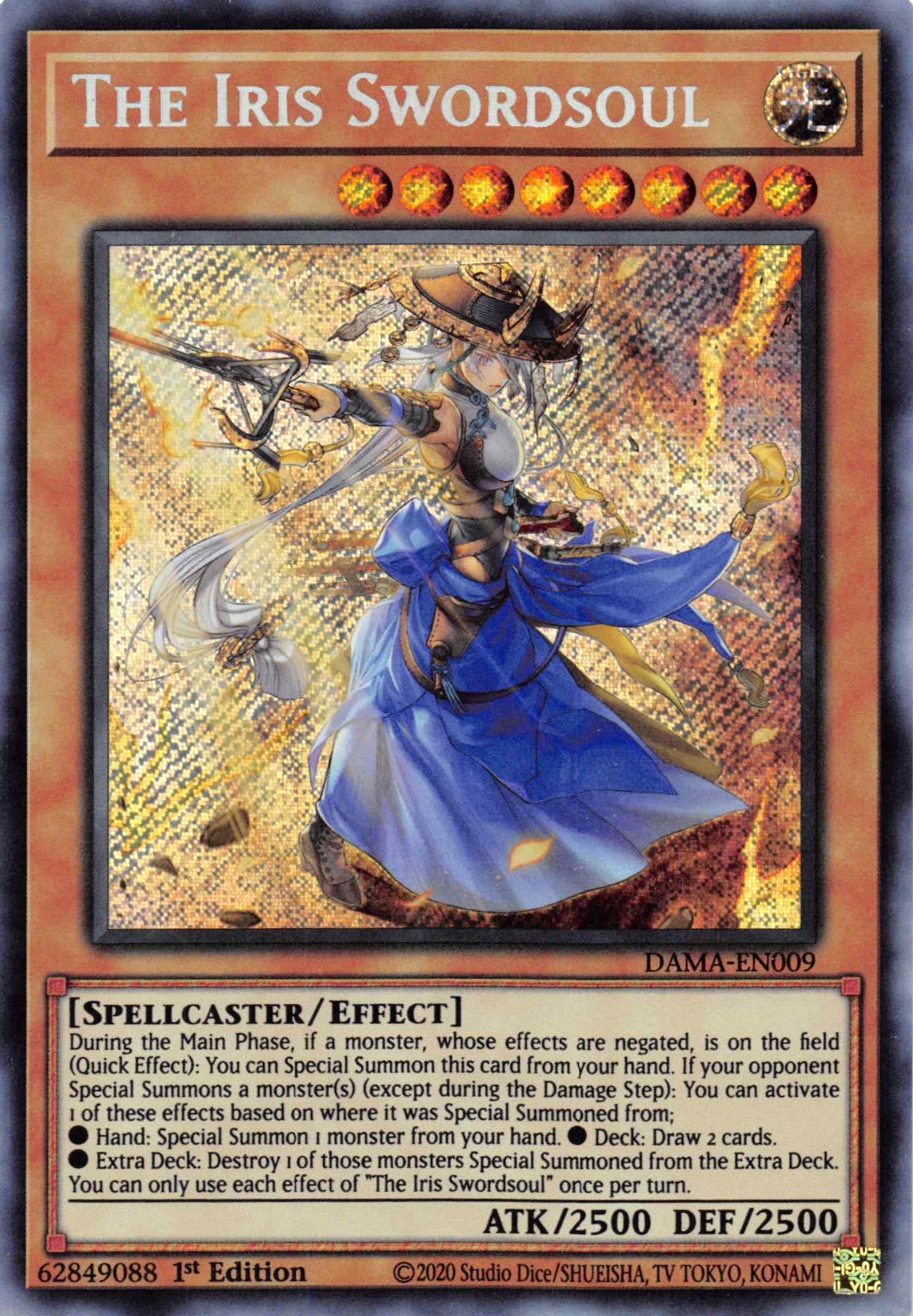 The Iris Swordsoul [DAMA-EN009] Secret Rare | Event Horizon Hobbies CA