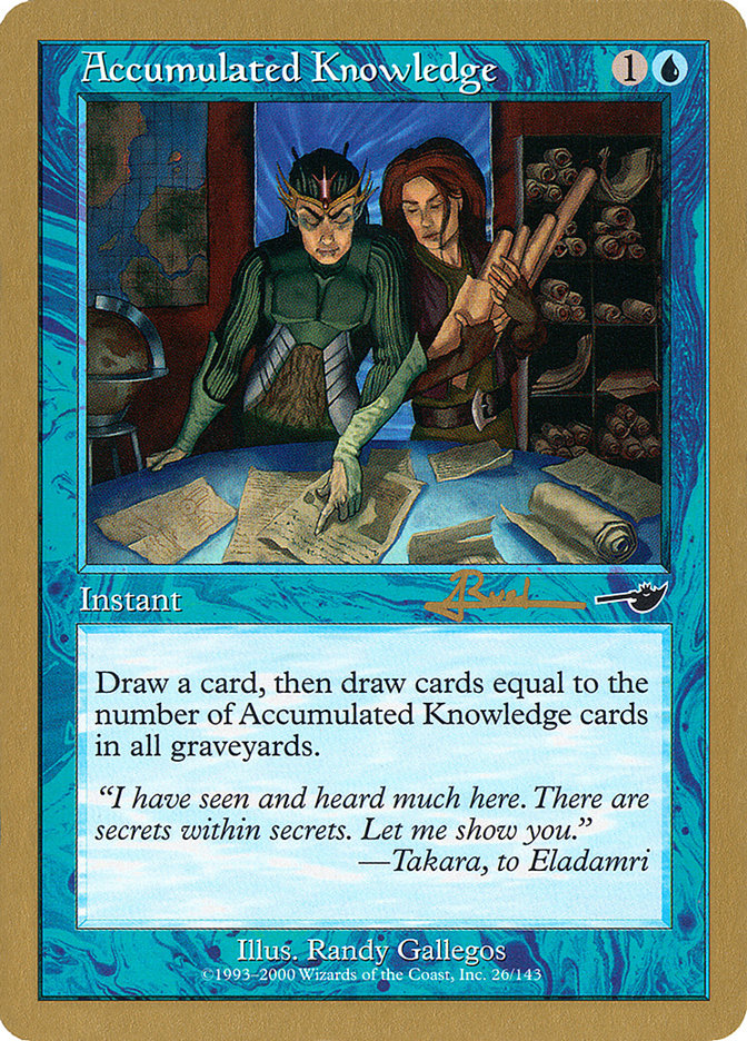 Accumulated Knowledge (Antoine Ruel) [World Championship Decks 2001] | Event Horizon Hobbies CA