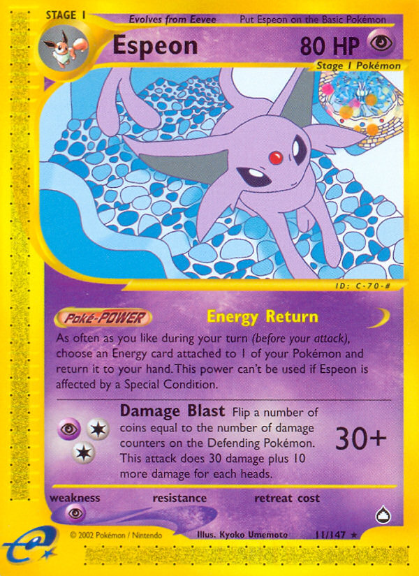 Espeon (11/147) [Aquapolis] | Event Horizon Hobbies CA