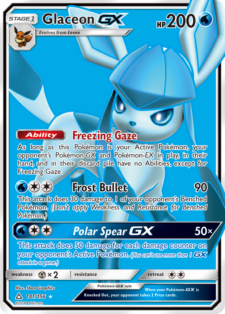 Glaceon GX (141/156) [Sun & Moon: Ultra Prism] | Event Horizon Hobbies CA