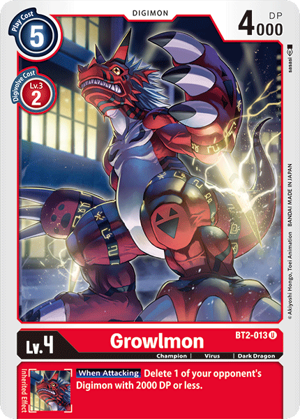 Growlmon [BT2-013] [Release Special Booster Ver.1.0] | Event Horizon Hobbies CA