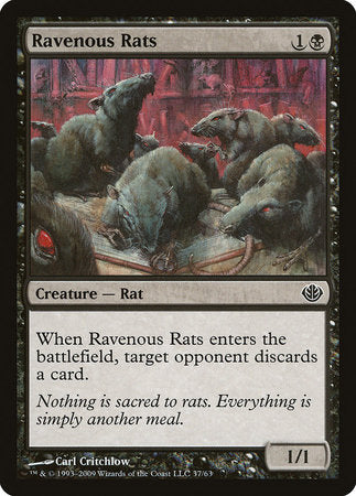 Ravenous Rats [Duel Decks: Garruk vs. Liliana] | Event Horizon Hobbies CA