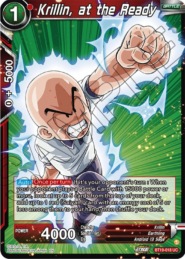 Krillin, at the Ready (BT19-018) [Fighter's Ambition] | Event Horizon Hobbies CA