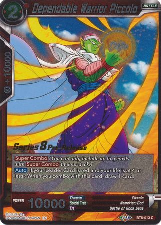 Dependable Warrior Piccolo (BT8-013_PR) [Malicious Machinations Prerelease Promos] | Event Horizon Hobbies CA